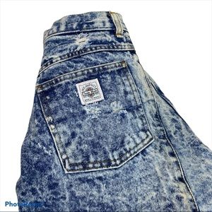 Vintage Acid Wash Jeans USA Mom Distressed 80s 90s Cotton Tiny Big Hair Era